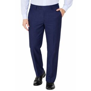 Ralph Lauren Dress Pants Mens 36x30 Navy Wool Blend Stretch Office Preppy